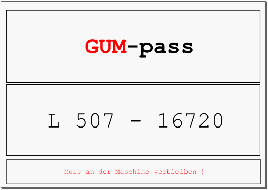GUM-pass Front